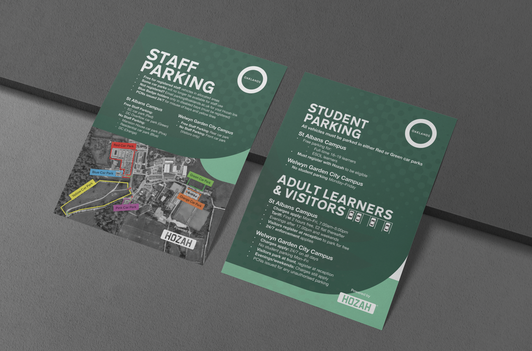 Oaklands College future-proofs parking with Hozah's flexible system